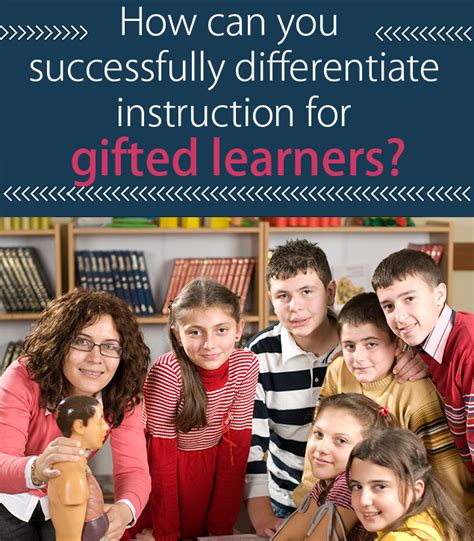 Differentiating Instruction for Gifted Learners Differentiation is... “... a teacher’s response to a learner’s needs.” (Tomlinson) “... customizing instruction so every individual …